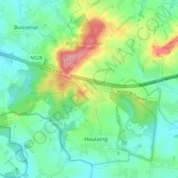 Hameau d'Olande地形图、海拔、地势
