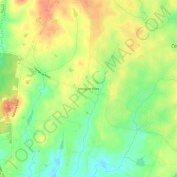 Mangum Store地形图、海拔、地势