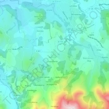 Plaza地形图、海拔、地势