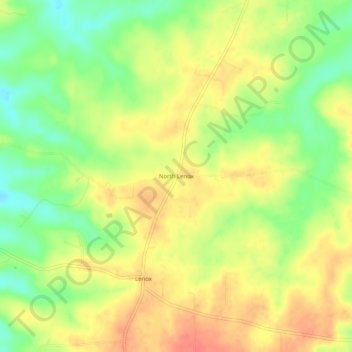 North Lenox地形图、海拔、地势