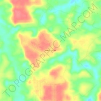 Novo Israel地形图、海拔、地势