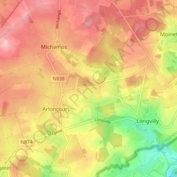 Al-Hez地形图、海拔、地势