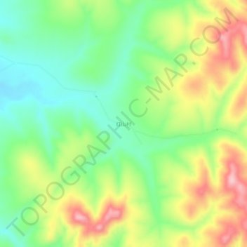 红山村地形图、海拔、地势
