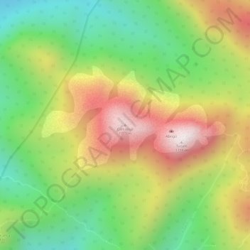 Camapuã地形图、海拔、地势