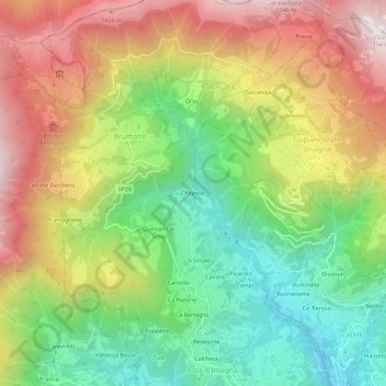 Chignolo地形图、海拔、地势
