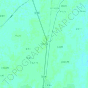 五里堡村地形图、海拔、地势