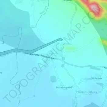 Kumili地形图、海拔、地势
