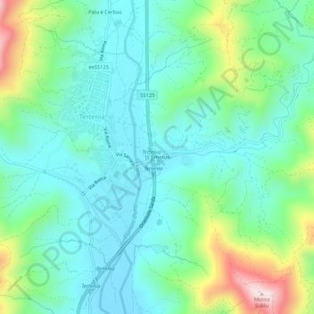 Is Erriolus地形图、海拔、地势