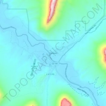 Gateway地形图、海拔、地势