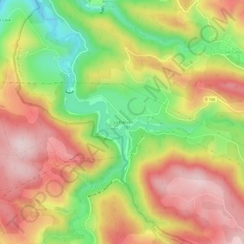La Palisse地形图、海拔、地势
