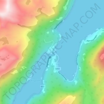 Straume地形图、海拔、地势