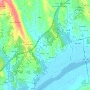 Vales地形图、海拔、地势