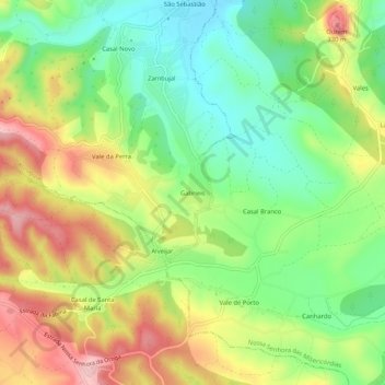 Gabrieis地形图、海拔、地势