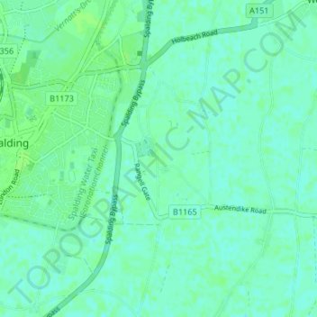 Low Fulney Estate地形图、海拔、地势