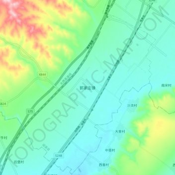 郭家庄镇地形图、海拔、地势