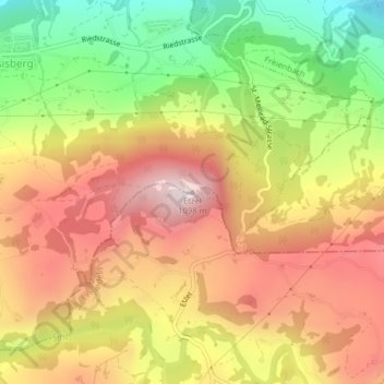 Etzel地形图、海拔、地势