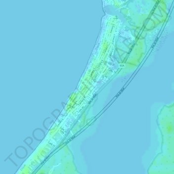 La Boquilla地形图、海拔、地势