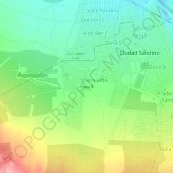 Etapa II地形图、海拔、地势