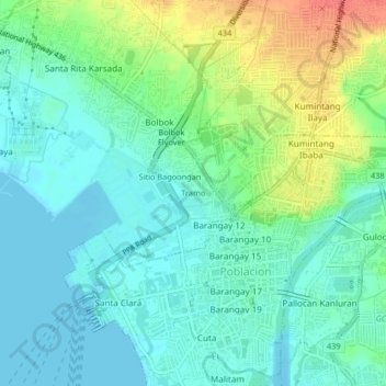 Tramo地形图、海拔、地势