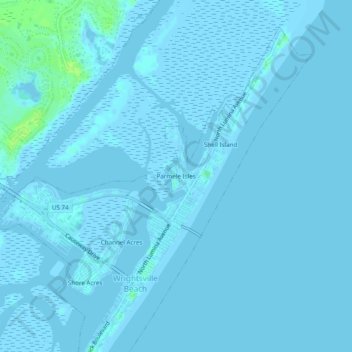 Parmele Isles地形图、海拔、地势