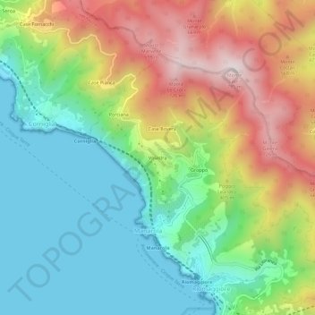 Volastra地形图、海拔、地势