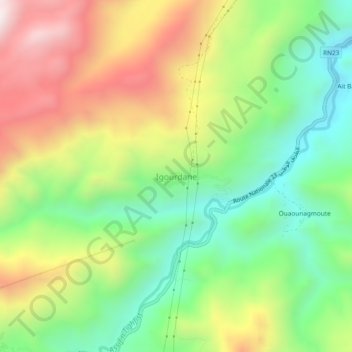 Igourdane地形图、海拔、地势