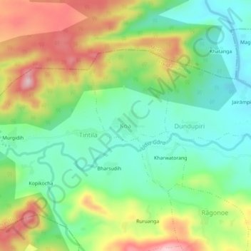 Koa地形图、海拔、地势