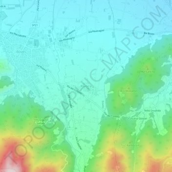 Rivoira地形图、海拔、地势