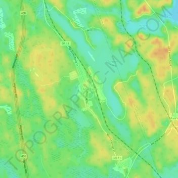 MacTier地形图、海拔、地势