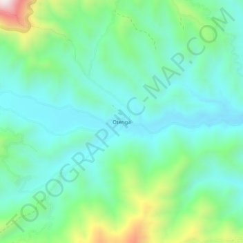 Otenga地形图、海拔、地势
