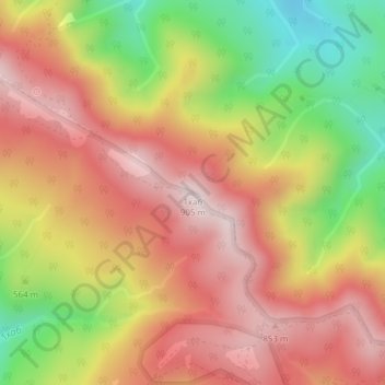 Тхаб地形图、海拔、地势
