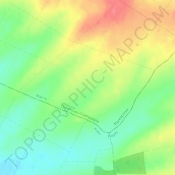 Gros Ventre地形图、海拔、地势