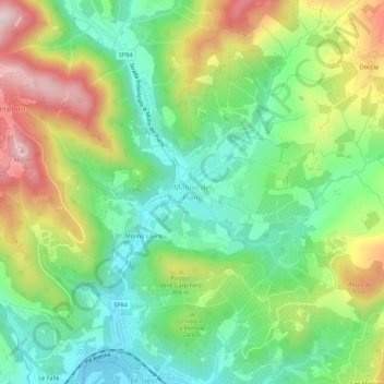 Molino del Piano地形图、海拔、地势
