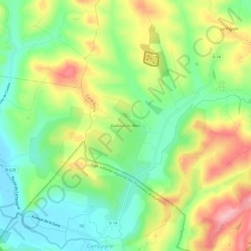 Gaillard du Bosc地形图、海拔、地势