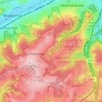 Marpe地形图、海拔、地势