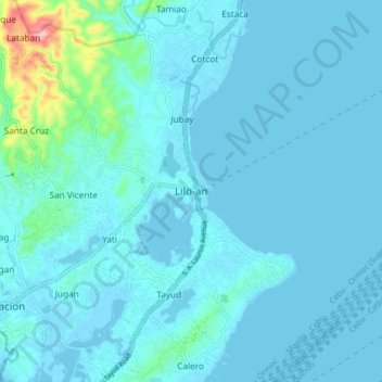 Lilo-an地形图、海拔、地势