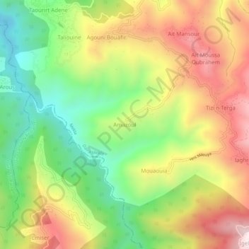 Amazoul地形图、海拔、地势