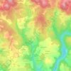 La Nouaille地形图、海拔、地势