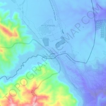 Bédouin地形图、海拔、地势