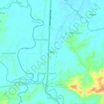 Bato地形图、海拔、地势