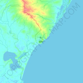Bilwi (Puerto Cabezas)地形图、海拔、地势