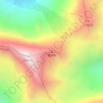 魔戒峰地形图、海拔、地势