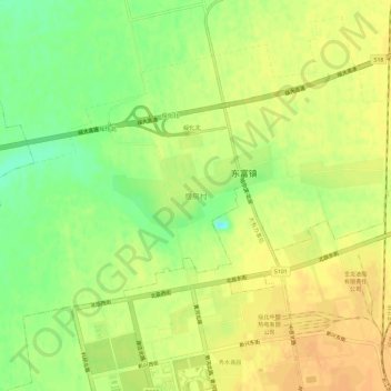 腰房村地形图、海拔、地势
