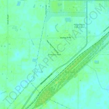 Emerson Park地形图、海拔、地势