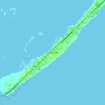 Matecumbe地形图、海拔、地势
