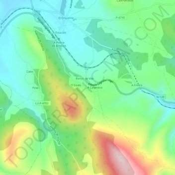 Abrence地形图、海拔、地势