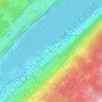 Les Bioux地形图、海拔、地势