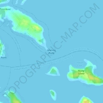 Martins Point地形图、海拔、地势