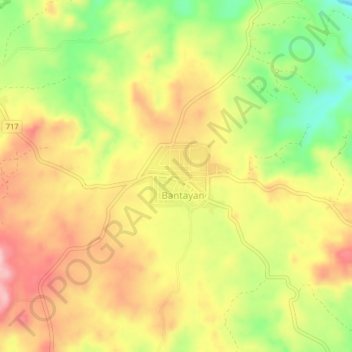 Bantayan地形图、海拔、地势