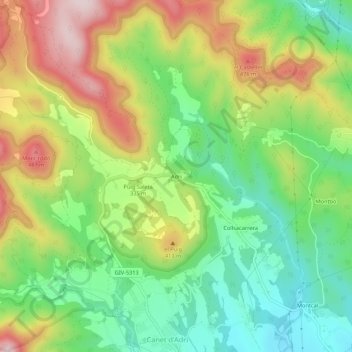 Adri地形图、海拔、地势